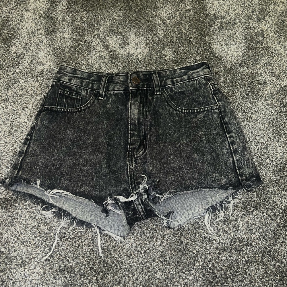 Black Jean Shorts
